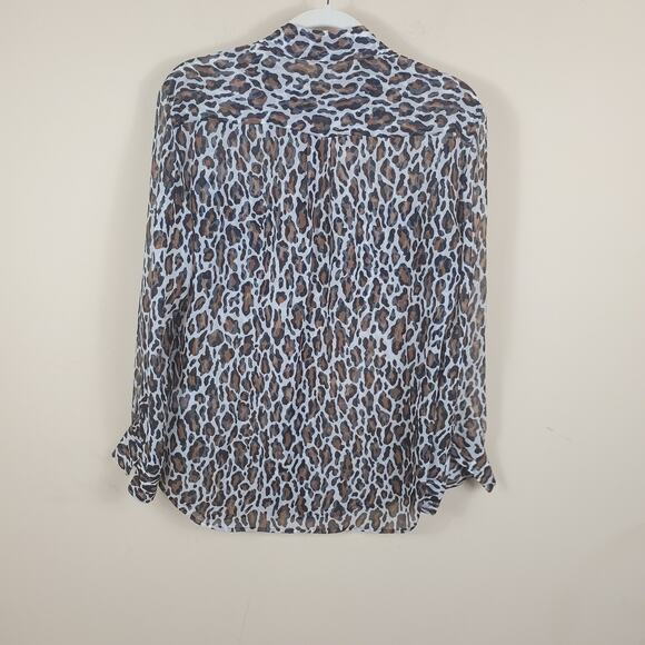 Equipment Signature Blouse in Leopard Size S - Picture 8 of 12